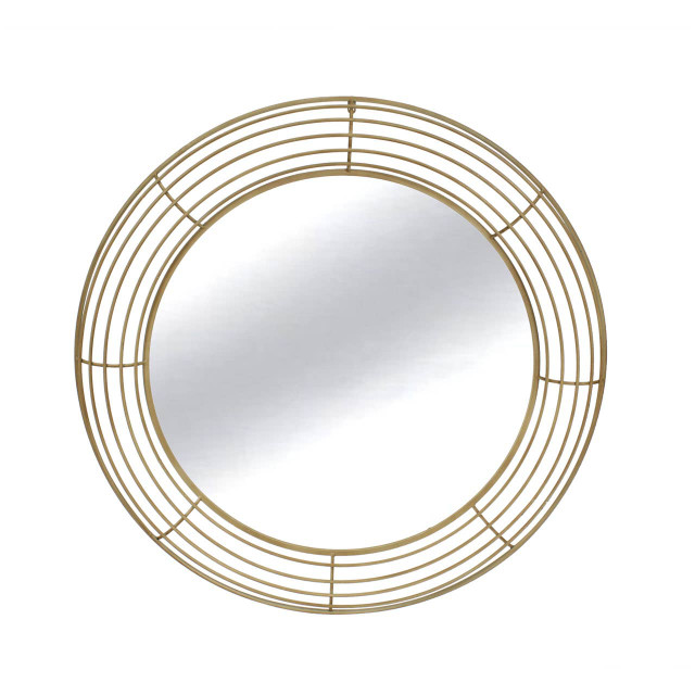Premier Housewares Trento Antique Gold Round Wall Mirror