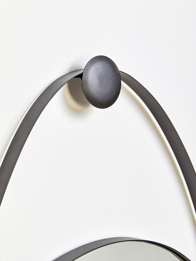 Premier Housewares Trento Black Frame Hanging Loop Wall Mirror