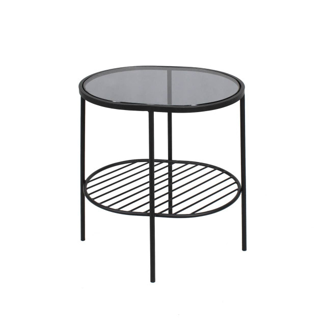 Premier Housewares Trento Black Two Tier Side Table