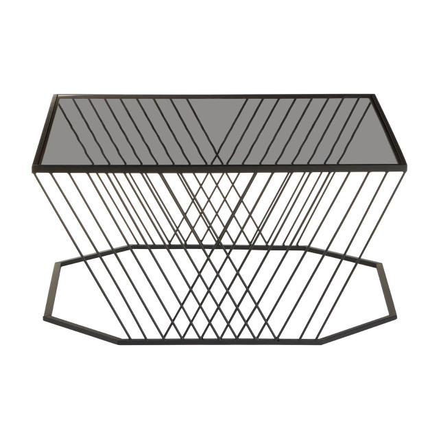 premier housewares Trento Coffee Table With Grey Glass Top