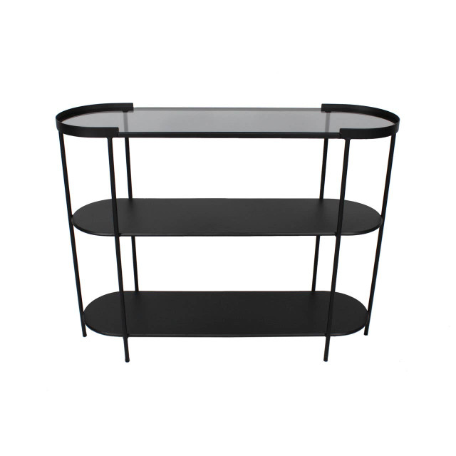 premier housewares Trento Console Table With Glass Top