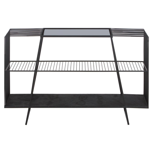 Premier Housewares Trento Console Table With Grey Glass Top