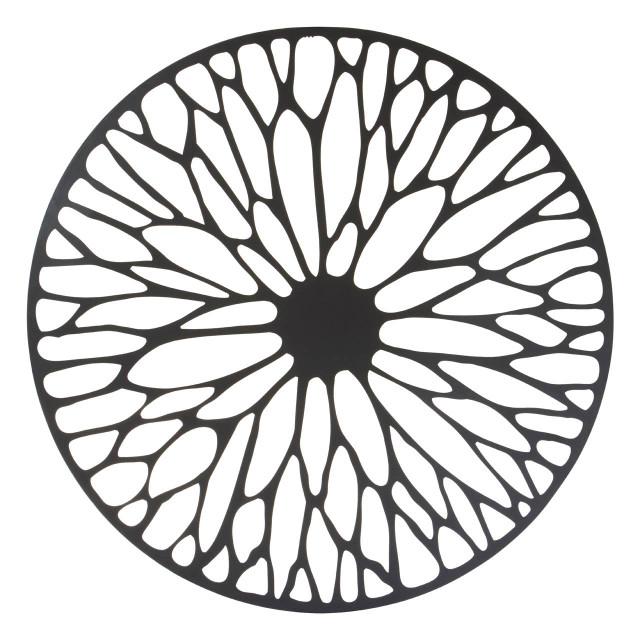Premier Housewares Trento Large Black Floral Design Wall Art