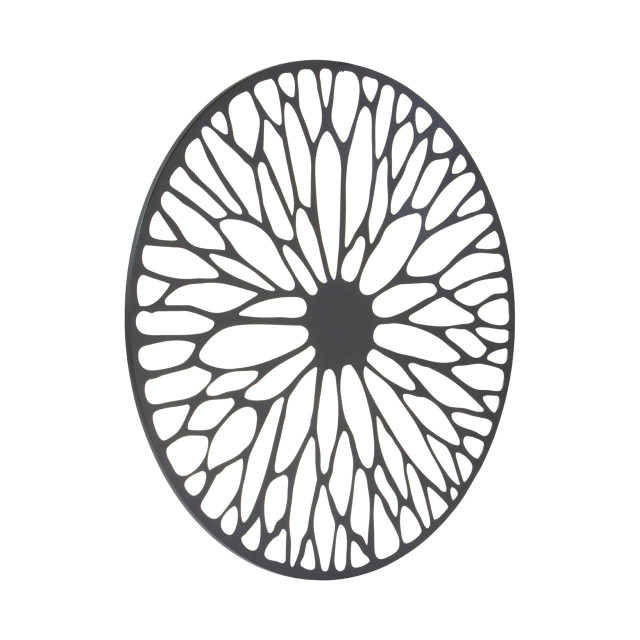 Premier Housewares Trento Large Black Floral Design Wall Art