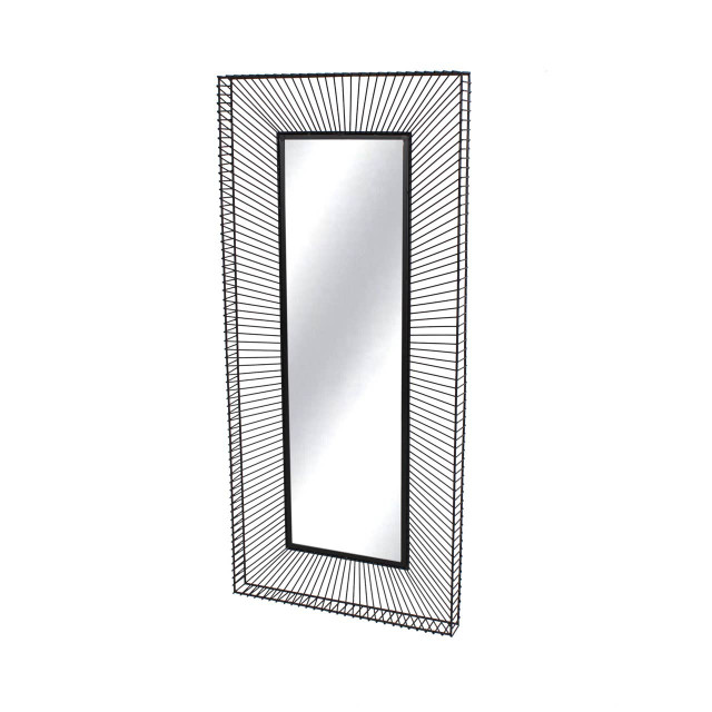 premier housewares Trento Wall Mirror with Black Metal Frame