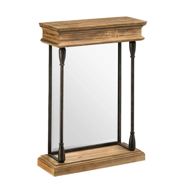 Premier Housewares Tribeca Fir Wood And Metal Mirror