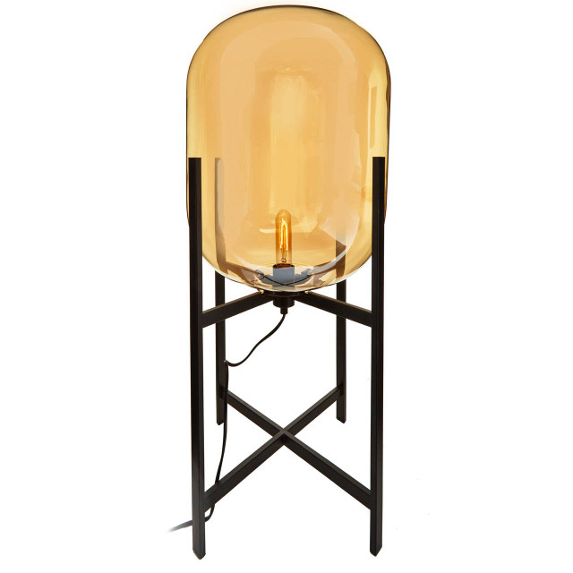 Premier Housewares Trieste Champagne Glass Floor Lamp