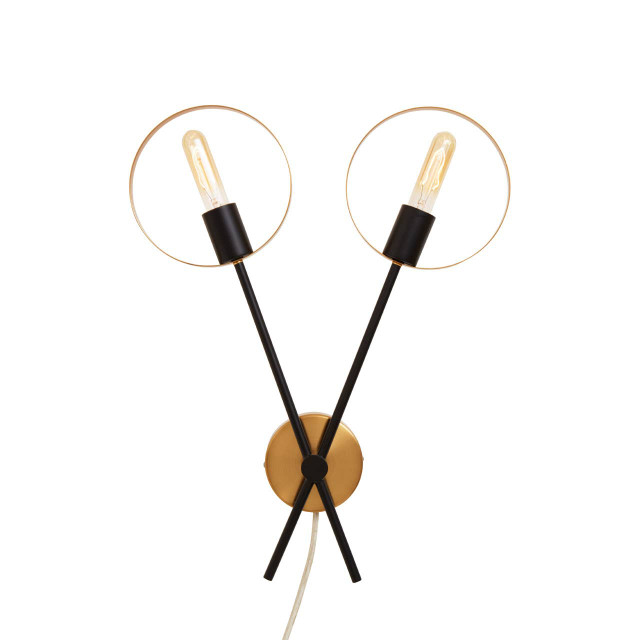 Premier Housewares Trieste Two Bulb Ring Wall Light