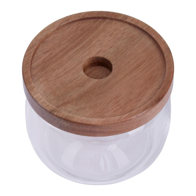 Premier Housewares Tromso Glass Storge Jar With Acacia Lid 560 Ml