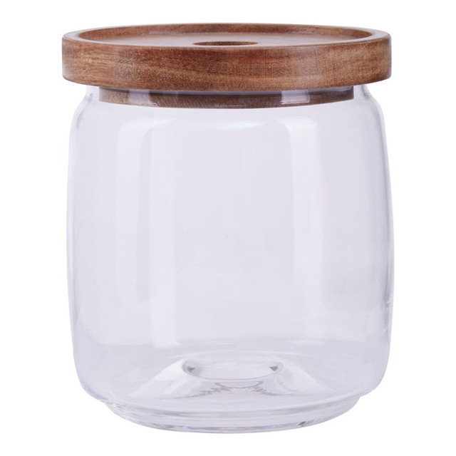premier housewares Tromso Glass Storge Jar with Acacia Lid 860 ml