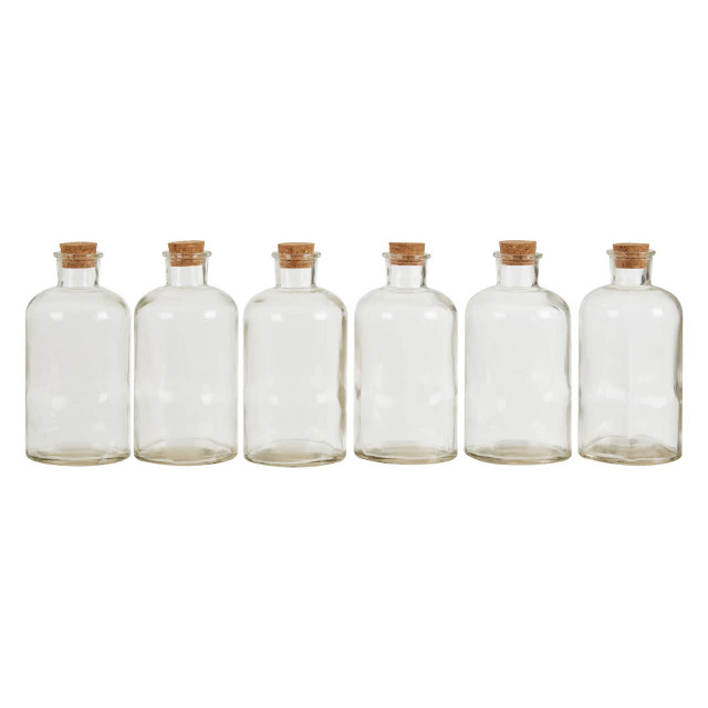 Premier Housewares Tromso Set Of 6 Round Glass Bottles