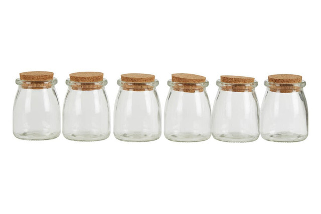 Premier Housewares Tromso Set Of 6 Round Glass Jars