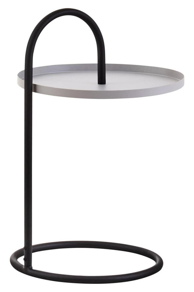 Premier Housewares Trosa Grey And Black Hanging Top Side Table