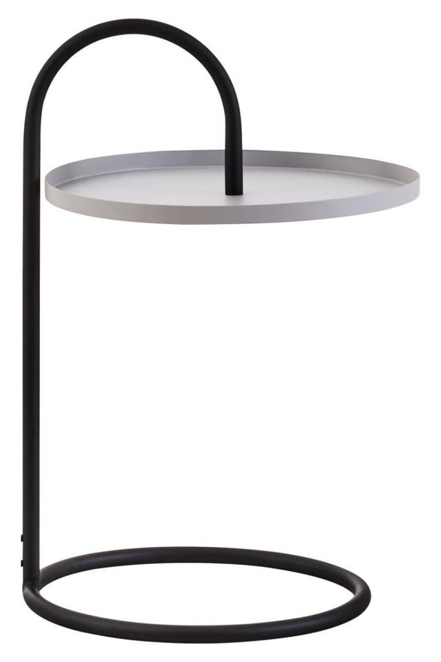 premier housewares Trosa Grey And Black Hanging Top Side Table
