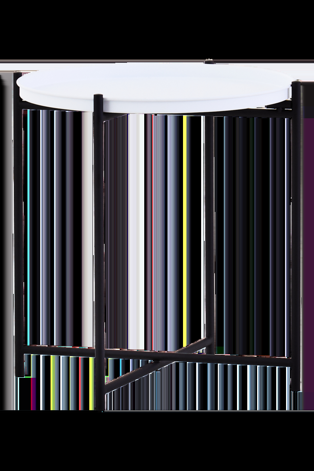 Premier Housewares Trosa Side Table With Round White Top