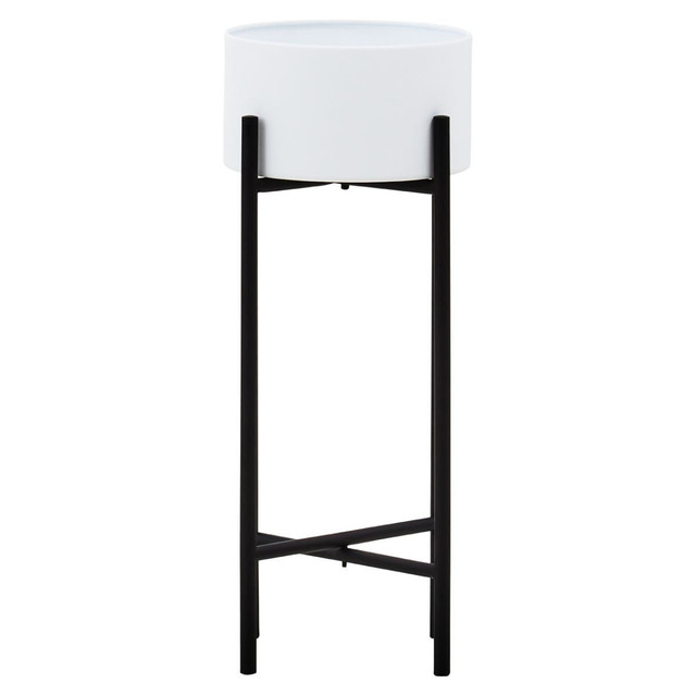 premier housewares Trosa Small White And Black Floor Standing Planter
