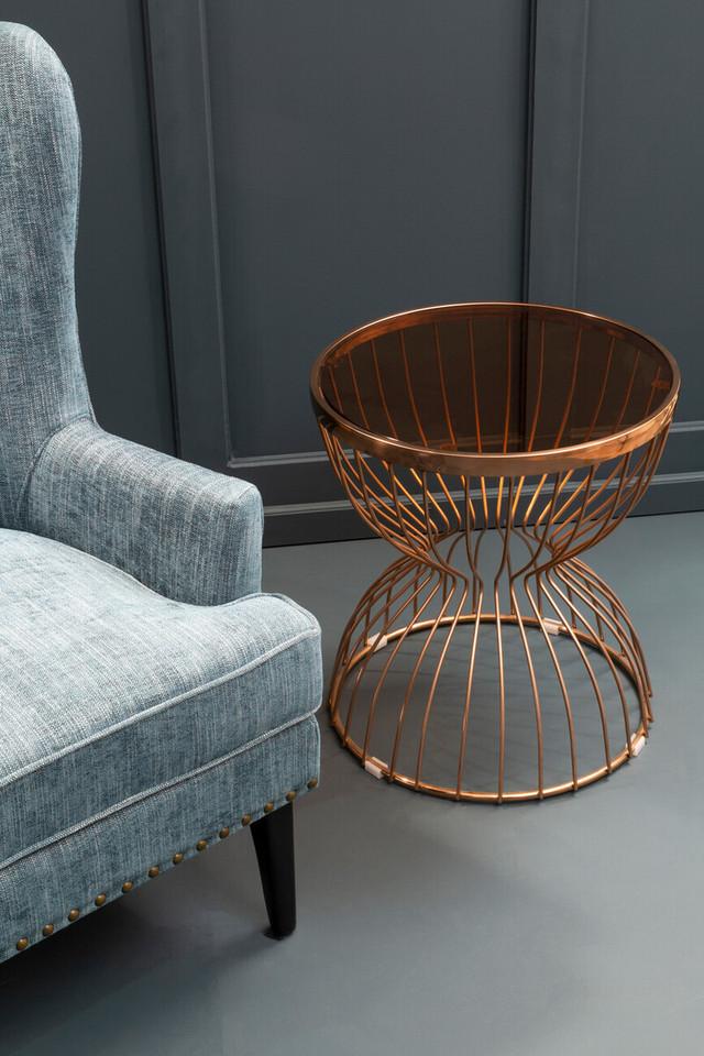 Premier Housewares Tula Round Hourglass Base Side Table