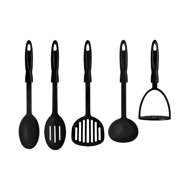 premier housewares Tyri 5 Piece Black Nylon Kitchen Tool Set