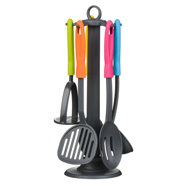 premier housewares Tyri 5pc Grey Nylon Kitchen Tool Set