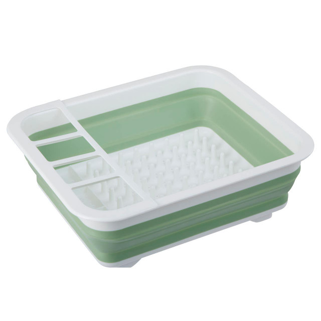 premier housewares Umbria Green White Collapsible Dish Rack
