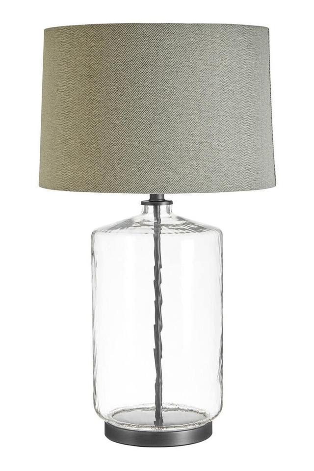 Premier Housewares Unita Table Lamp With Grey And Black Shade
