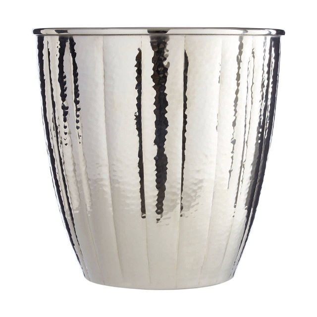 premier housewares Vaco Hammered Bathroom Nickel Finish Waste Bin