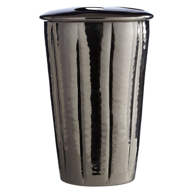 Premier Housewares Vaco Hammered Black Nickel Finish Toothbrush Holder