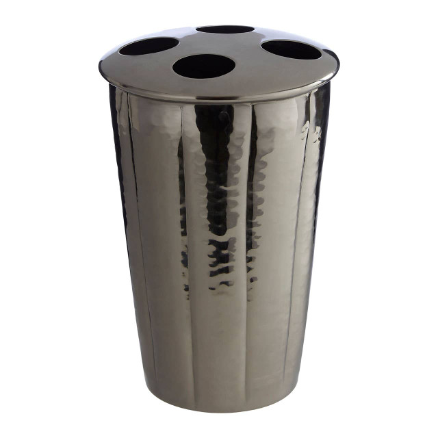 Premier Housewares Vaco Hammered Black Nickel Finish Toothbrush Holder