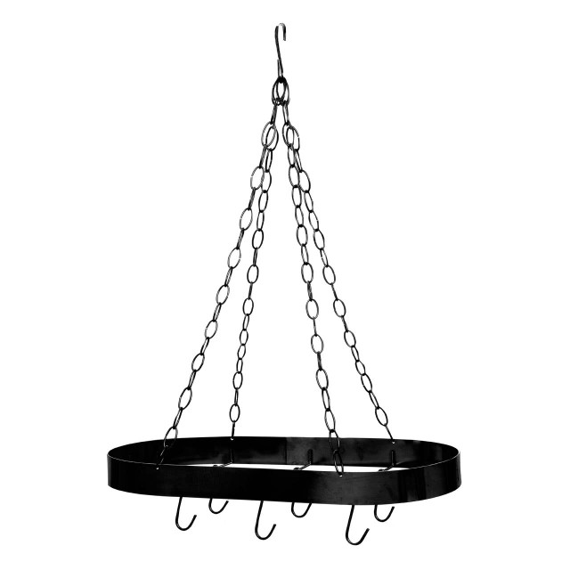 Premier Housewares Valen Matt Black Oval Hanging Rack