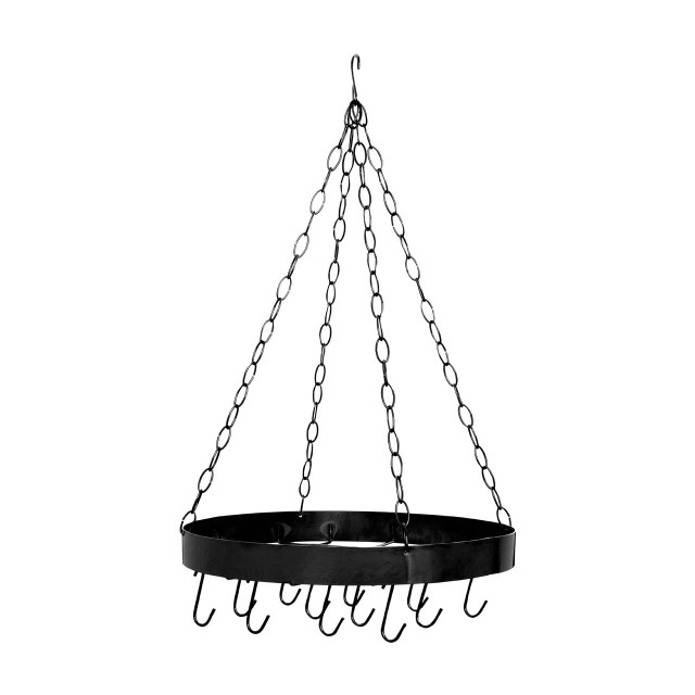 premier housewares Valen Matt Black Round Hanging Rack
