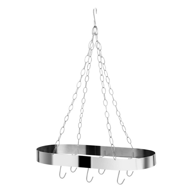 premier housewares Valen Matt Chrome Oval Hanging Rack