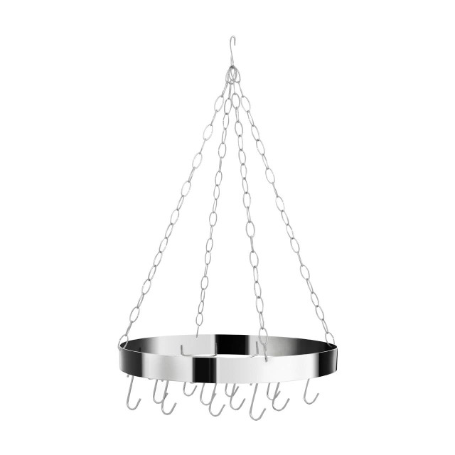 premier housewares Valen Matt Chrome Round Hanging Rack