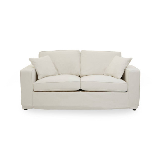 premier housewares Valensole 2 Seat Cream Fabric Sofa