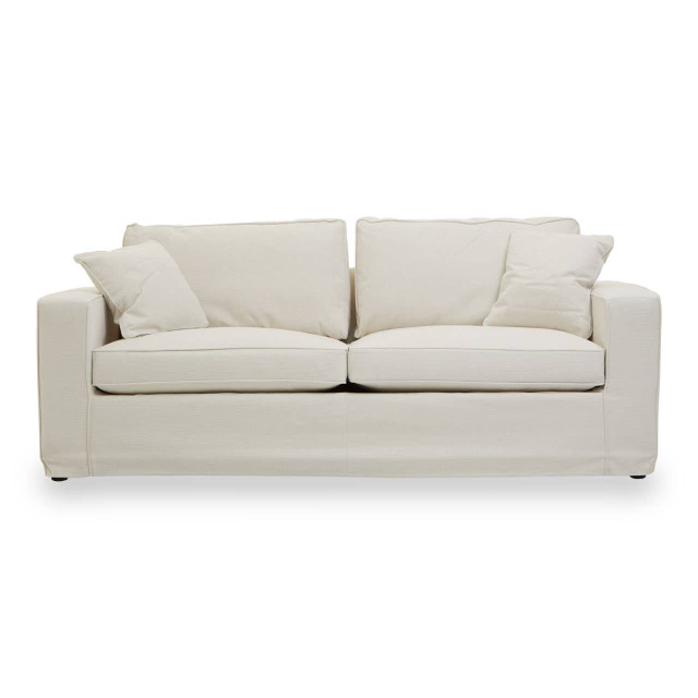 Premier Housewares Valensole 3 Seat Cream Fabric Sofa