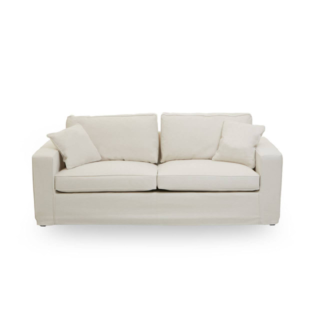 premier housewares Valensole 3 Seat Cream Fabric Sofa