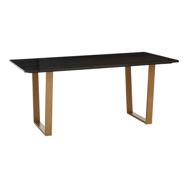 Premier Housewares Varana Black Marble Top Rectangular Dining Table