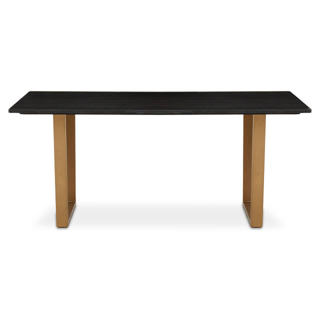 premier housewares Varana Black Marble Top Rectangular Dining Table