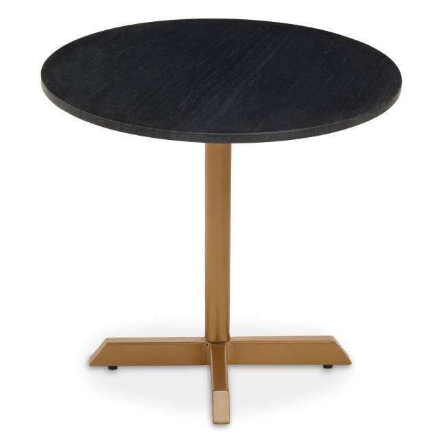 Premier Housewares Varana Black Marble Top Round Table