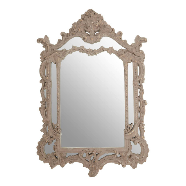 Premier Housewares Vasari Antique Grey Ornate Wall Mirror