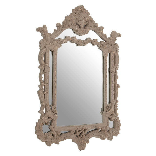 Premier Housewares Vasari Antique Grey Ornate Wall Mirror