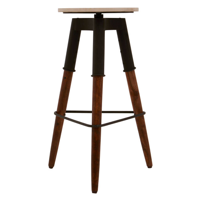 Premier Housewares Vasco 3 Leg Bar Stool With Marble Top