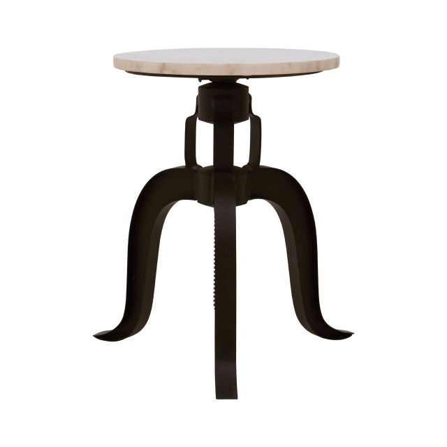 premier housewares Vasco 3 Leg Bar Stool With White Marble Top