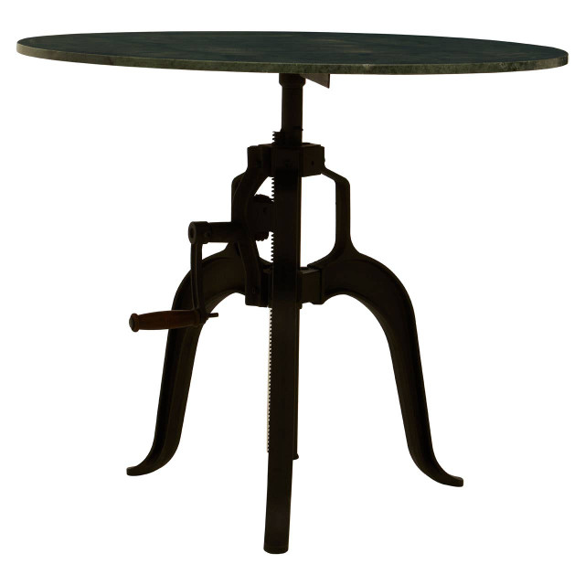 Premier Housewares Vasco Small Bar Table With Green Marble Top