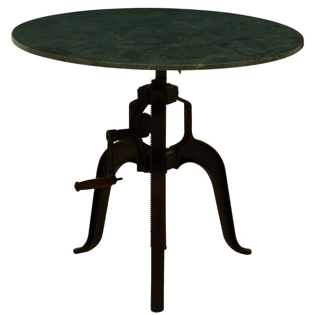 Premier Housewares Vasco Small Bar Table With Green Marble Top