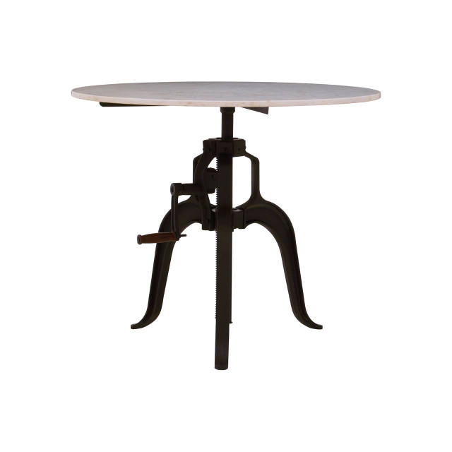 Premier Housewares Vasco Small Bar Table With White Marble Top