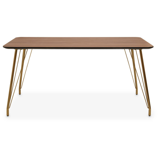 Premier Housewares Veneto Dining Table With Natural Wood Effect Top