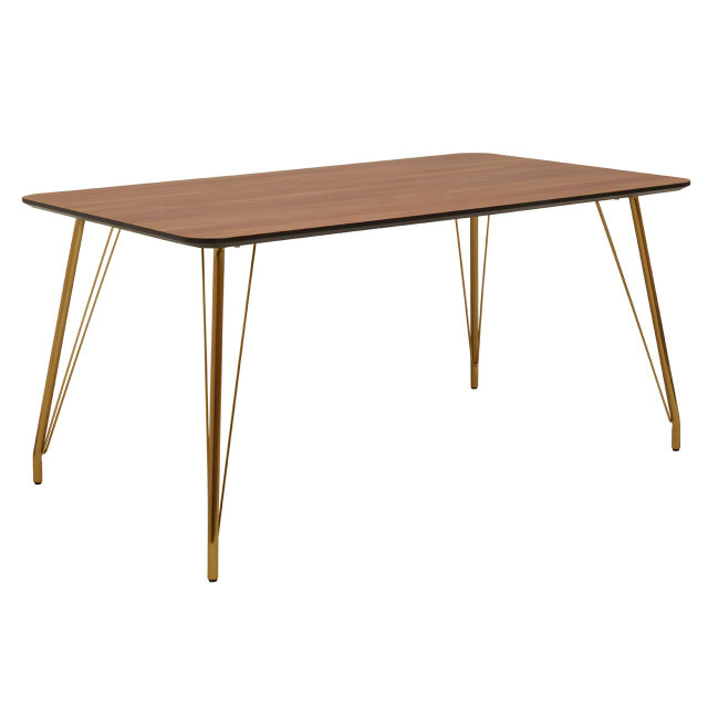 Premier Housewares Veneto Dining Table With Natural Wood Effect Top