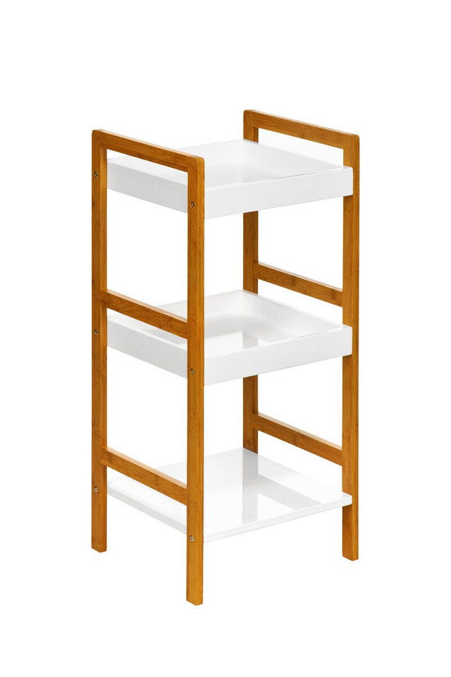 premier housewares Versi White High Gloss 3 Tier Small Shelf Unit