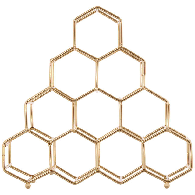 Premier Housewares Vertex 10 Bottle Gold Plated Spice Rack