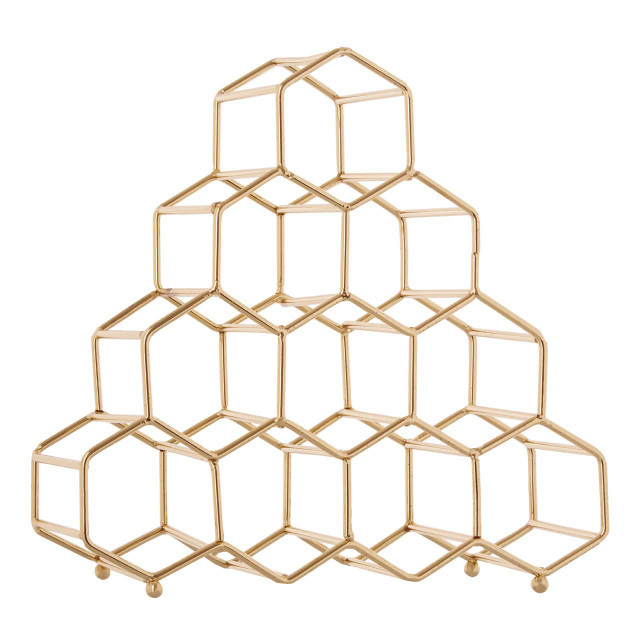 Premier Housewares Vertex 10 Bottle Gold Plated Spice Rack